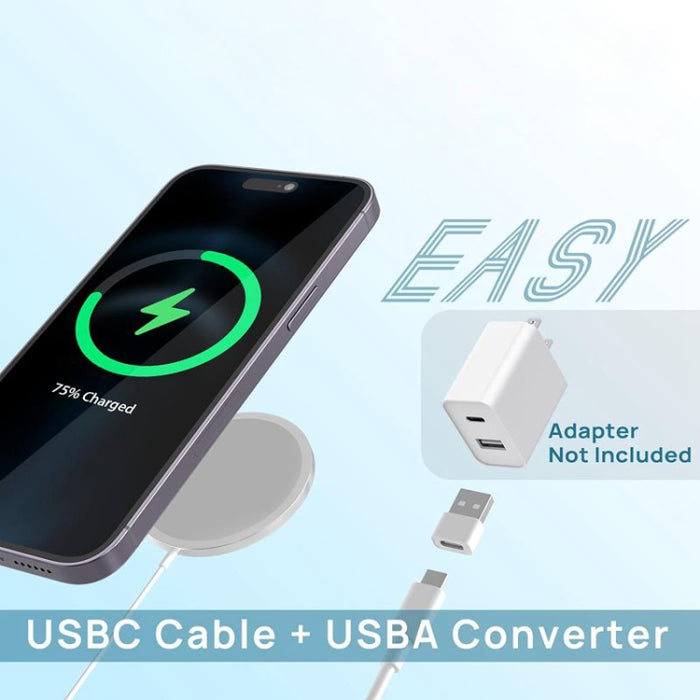 DS-WXC103 Cargador inalámbrico magnético MagSafe de 15 W máx. para iPhone 15/14/13 / AirPods Pro, sin adaptador, WXC103