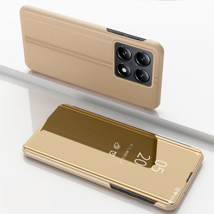 Caja del teléfono del cuero del tirón horizontal del espejo plateado con el sostenedor, For Xiaomi 17T Pro 5G, For Xiaomi 17T 5G, For Redmi Note 15 Pro 5G Global 163.6mm, For Xiaomi 15T Pro, For Xiaomi 15T, For Redmi Note 14 4G 164.84mm                ...