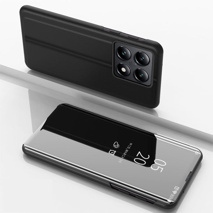 Caja del teléfono del cuero del tirón horizontal del espejo plateado con el sostenedor, For Xiaomi 17T Pro 5G, For Xiaomi 17T 5G, For Redmi Note 15 Pro 5G Global 163.6mm, For Xiaomi 15T Pro, For Xiaomi 15T, For Redmi Note 14 4G 164.84mm                ...