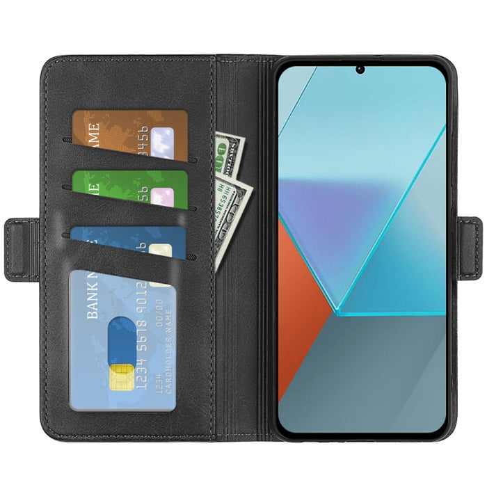 Funda de teléfono de cuero con tapa horizontal con hebilla magnética de doble cara, For Redmi Turbo 5 Max / Poco X8 Pro Max, For Redmi Turbo 5 5G / Poco X8 Pro 5G, For Redmi Note 15 Pro+ Global 163.3mm, For Redmi Note 15 4G / 5G Global 164mm           ...