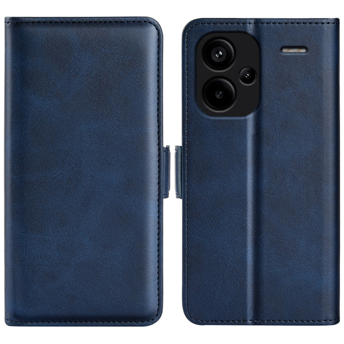 Funda de teléfono de cuero con tapa horizontal con hebilla magnética de doble cara, For Xiaomi Redmi Note 14 Pro+, For Xiaomi Redmi Note 14 Pro 5G, For Xiaomi 14T Pro, For Xiaomi 14T, For Xiaomi Redmi 14C 4G, For Xiaomi Redmi K70 Ultra                 ...