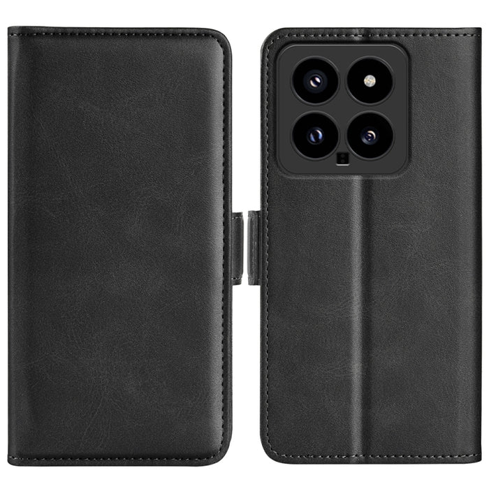 Funda de teléfono de cuero con tapa horizontal con hebilla magnética de doble cara, For Xiaomi Redmi Note 14 Pro+, For Xiaomi Redmi Note 14 Pro 5G, For Xiaomi 14T Pro, For Xiaomi 14T, For Xiaomi Redmi 14C 4G, For Xiaomi Redmi K70 Ultra                 ...