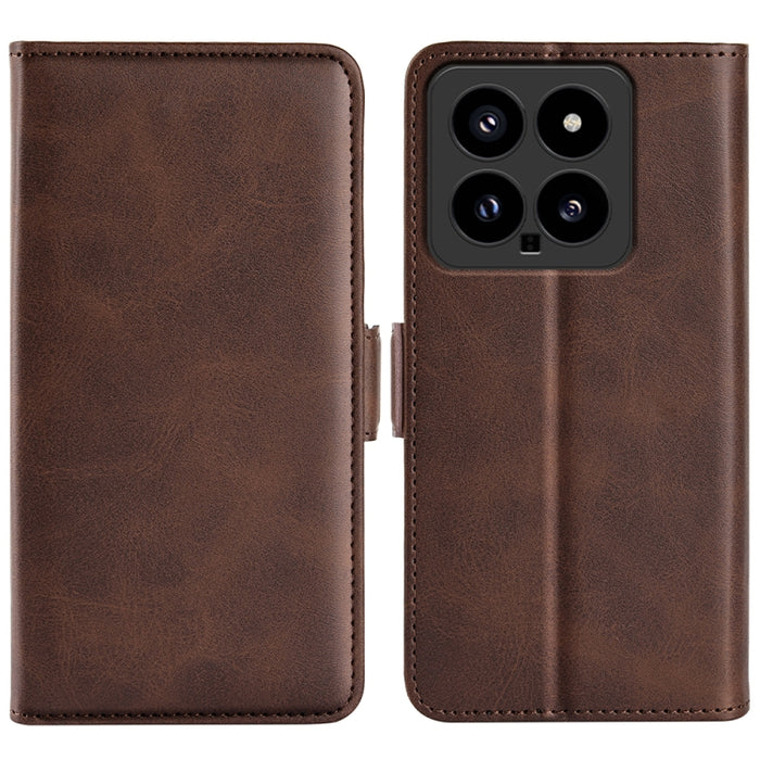 Funda de teléfono de cuero con tapa horizontal con hebilla magnética de doble cara, For Xiaomi Redmi Note 14 Pro+, For Xiaomi Redmi Note 14 Pro 5G, For Xiaomi 14T Pro, For Xiaomi 14T, For Xiaomi Redmi 14C 4G, For Xiaomi Redmi K70 Ultra                 ...