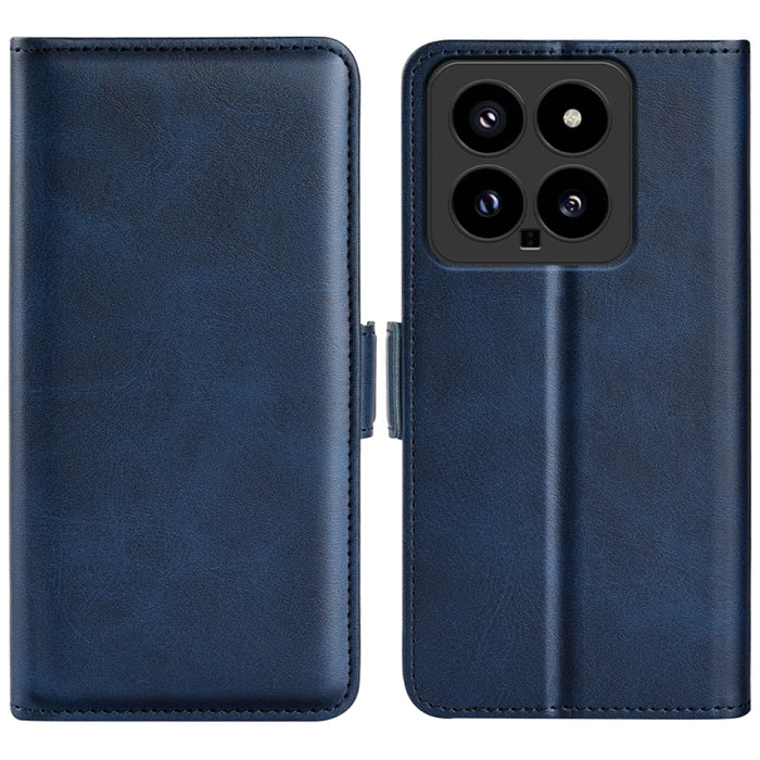 Funda de teléfono de cuero con tapa horizontal con hebilla magnética de doble cara, For Xiaomi Redmi Note 14 Pro+, For Xiaomi Redmi Note 14 Pro 5G, For Xiaomi 14T Pro, For Xiaomi 14T, For Xiaomi Redmi 14C 4G, For Xiaomi Redmi K70 Ultra                 ...