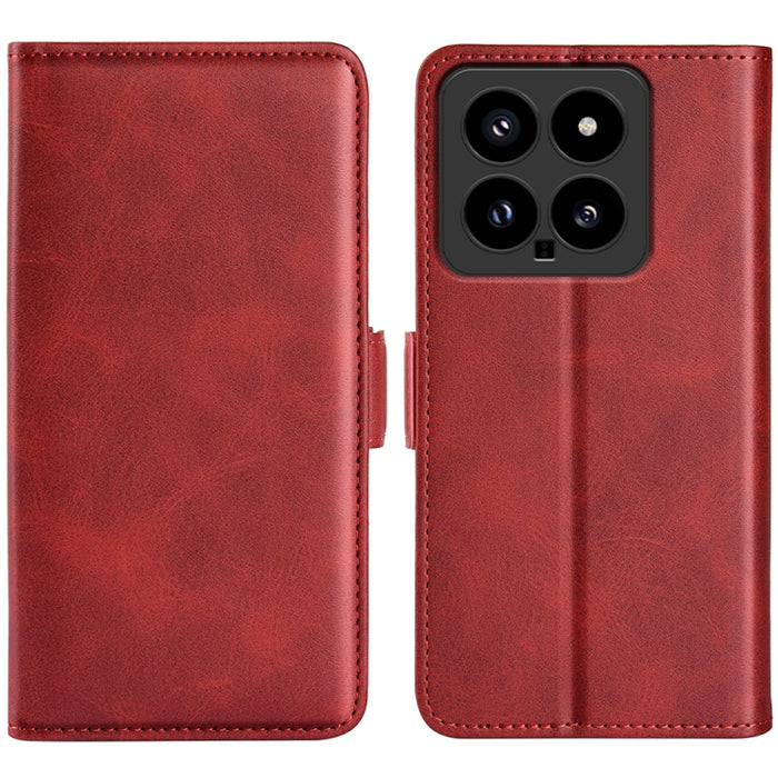 Funda de teléfono de cuero con tapa horizontal con hebilla magnética de doble cara, For Xiaomi Redmi Note 14 Pro+, For Xiaomi Redmi Note 14 Pro 5G, For Xiaomi 14T Pro, For Xiaomi 14T, For Xiaomi Redmi 14C 4G, For Xiaomi Redmi K70 Ultra                 ...