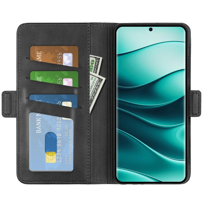 Funda de teléfono de cuero con tapa horizontal con hebilla magnética de doble cara, For Xiaomi Redmi Note 14 Pro+, For Xiaomi Redmi Note 14 Pro 5G, For Xiaomi 14T Pro, For Xiaomi 14T, For Xiaomi Redmi 14C 4G, For Xiaomi Redmi K70 Ultra                 ...