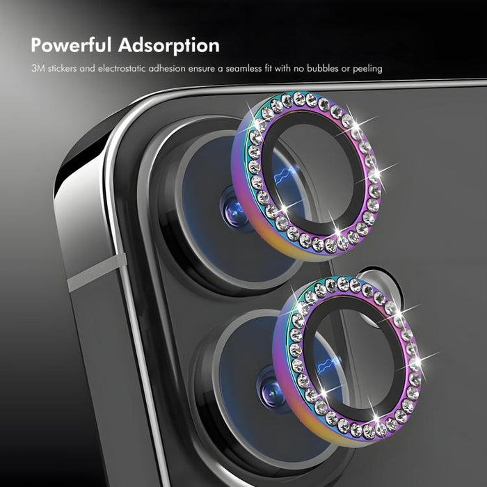 ENKAY AR Antirreflectante Anillo de Diamante Individual Lente de Cámara Vidrio Película Completa, For iPhone 17, For iPhone 17 Pro / 17 Pro Max, For iPhone 15 Pro / 15 Pro Max, For iPhone 15 / 15 Plus