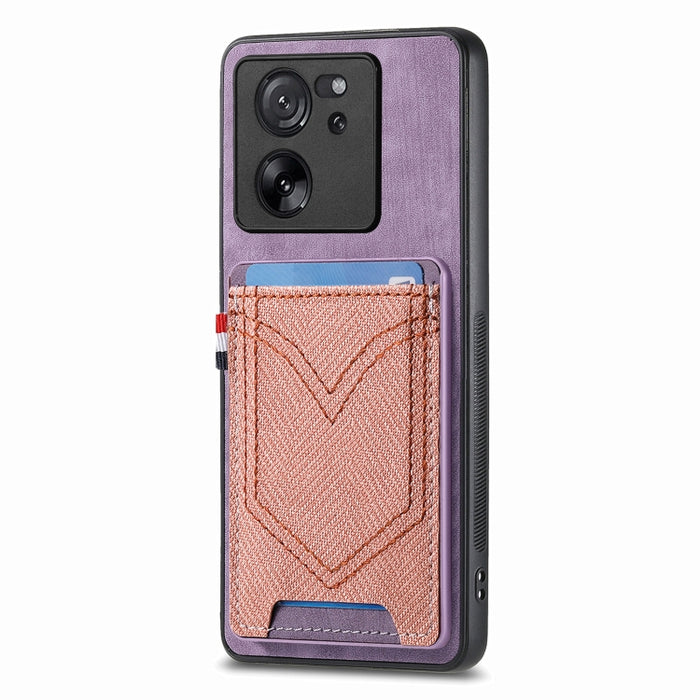 Caja del teléfono de piel de cuero con textura de mezclilla con ranura para tarjeta, For Xiaomi Redmi Note 13 Pro 4G, For Xiaomi Redmi Note 13, For Xiaomi Redmi Note 13 Pro+, For Xiaomi Redmi Note 13 Pro 5G, For Xiaomi 13T / 13T Pro