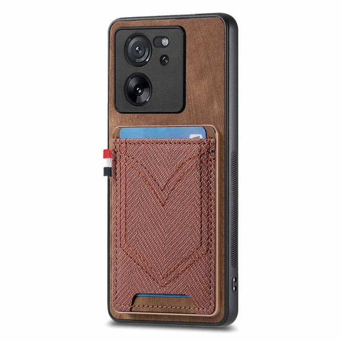 Caja del teléfono de piel de cuero con textura de mezclilla con ranura para tarjeta, For Xiaomi Redmi Note 13 Pro 4G, For Xiaomi Redmi Note 13, For Xiaomi Redmi Note 13 Pro+, For Xiaomi Redmi Note 13 Pro 5G, For Xiaomi 13T / 13T Pro