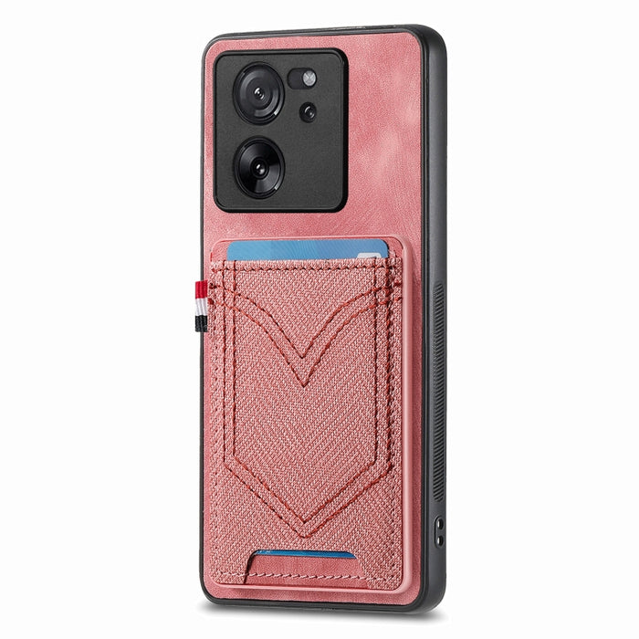 Caja del teléfono de piel de cuero con textura de mezclilla con ranura para tarjeta, For Xiaomi Redmi Note 13 Pro 4G, For Xiaomi Redmi Note 13, For Xiaomi Redmi Note 13 Pro+, For Xiaomi Redmi Note 13 Pro 5G, For Xiaomi 13T / 13T Pro