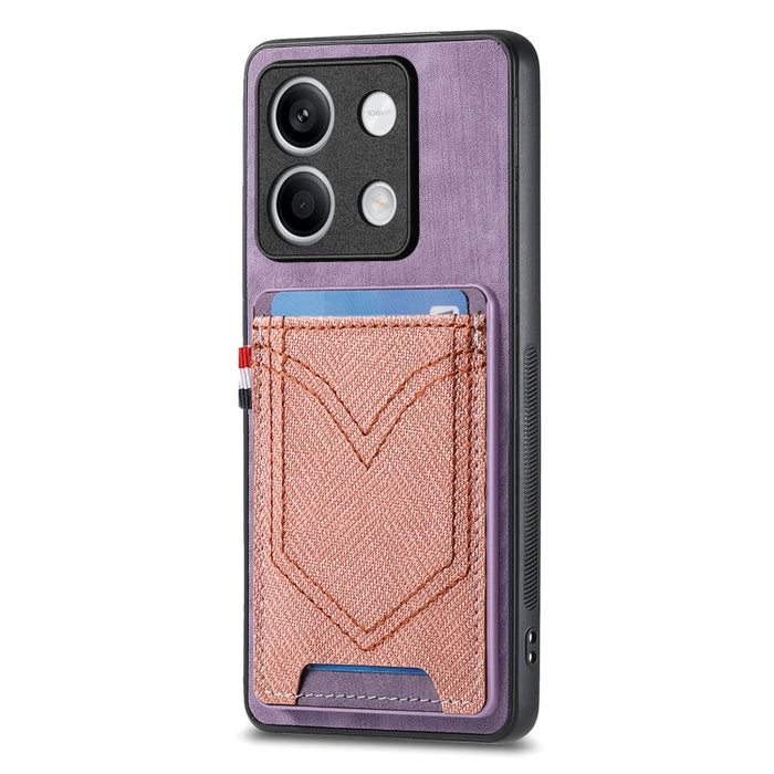 Caja del teléfono de piel de cuero con textura de mezclilla con ranura para tarjeta, For Xiaomi Redmi Note 13 Pro 4G, For Xiaomi Redmi Note 13, For Xiaomi Redmi Note 13 Pro+, For Xiaomi Redmi Note 13 Pro 5G, For Xiaomi 13T / 13T Pro