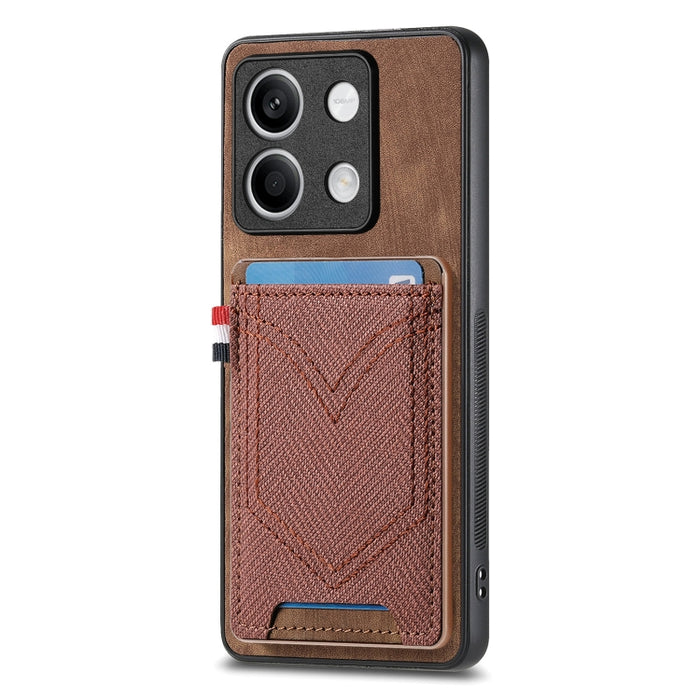 Caja del teléfono de piel de cuero con textura de mezclilla con ranura para tarjeta, For Xiaomi Redmi Note 13 Pro 4G, For Xiaomi Redmi Note 13, For Xiaomi Redmi Note 13 Pro+, For Xiaomi Redmi Note 13 Pro 5G, For Xiaomi 13T / 13T Pro