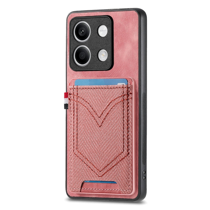 Caja del teléfono de piel de cuero con textura de mezclilla con ranura para tarjeta, For Xiaomi Redmi Note 13 Pro 4G, For Xiaomi Redmi Note 13, For Xiaomi Redmi Note 13 Pro+, For Xiaomi Redmi Note 13 Pro 5G, For Xiaomi 13T / 13T Pro