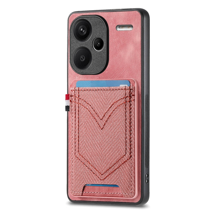 Caja del teléfono de piel de cuero con textura de mezclilla con ranura para tarjeta, For Xiaomi Redmi Note 13 Pro 4G, For Xiaomi Redmi Note 13, For Xiaomi Redmi Note 13 Pro+, For Xiaomi Redmi Note 13 Pro 5G, For Xiaomi 13T / 13T Pro