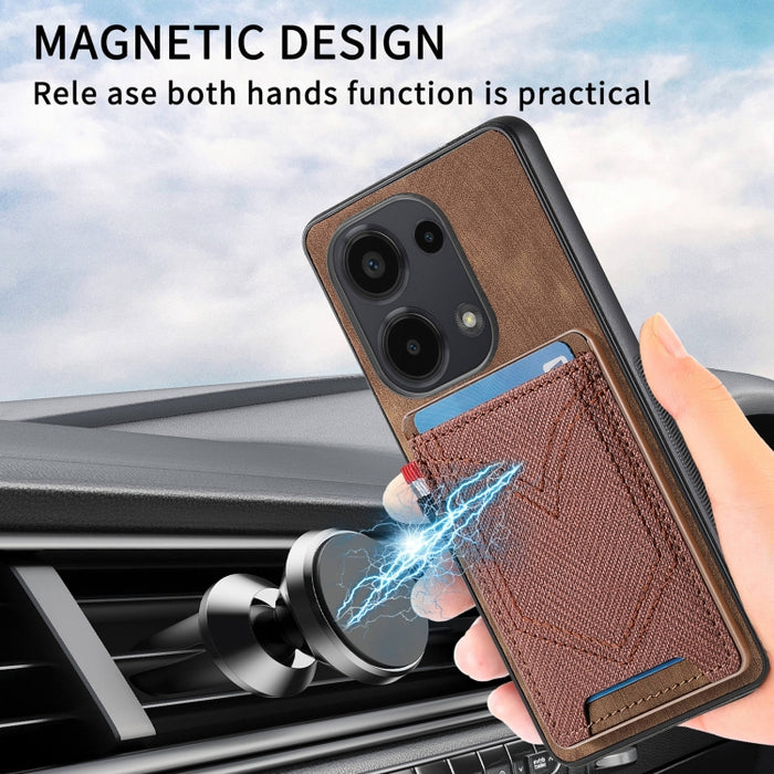 Caja del teléfono de piel de cuero con textura de mezclilla con ranura para tarjeta, For Xiaomi Redmi Note 13 Pro 4G, For Xiaomi Redmi Note 13, For Xiaomi Redmi Note 13 Pro+, For Xiaomi Redmi Note 13 Pro 5G, For Xiaomi 13T / 13T Pro
