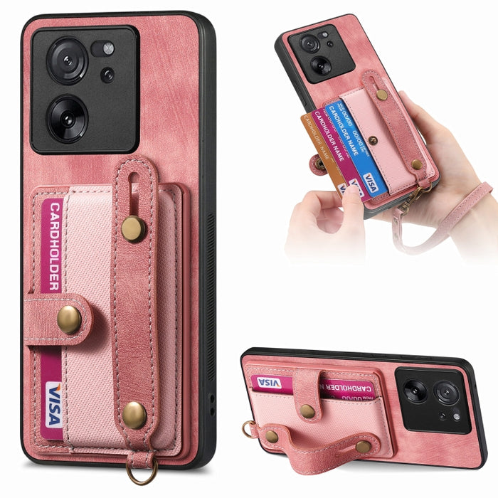 Caja retro del teléfono de la parte posterior del cuero de la cartera de la pulsera cruzada, For Xiaomi Redmi Note 13 Pro 4G, For Xiaomi 14 Pro, For Xiaomi 14, For Xiaomi Redmi Note 13, For Xiaomi Redmi Note 13 Pro+, For Xiaomi Redmi Note 13 Pro 5G    ...