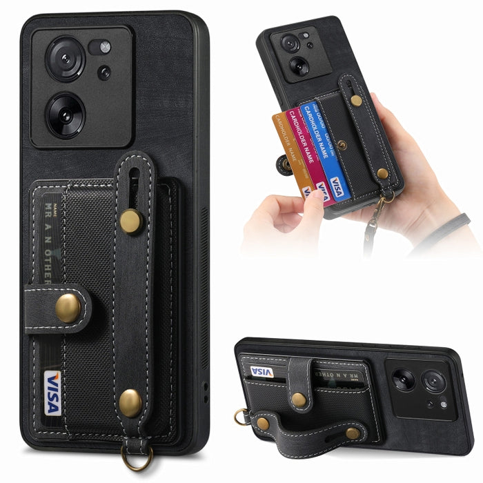 Caja retro del teléfono de la parte posterior del cuero de la cartera de la pulsera cruzada, For Xiaomi Redmi Note 13 Pro 4G, For Xiaomi 14 Pro, For Xiaomi 14, For Xiaomi Redmi Note 13, For Xiaomi Redmi Note 13 Pro+, For Xiaomi Redmi Note 13 Pro 5G    ...
