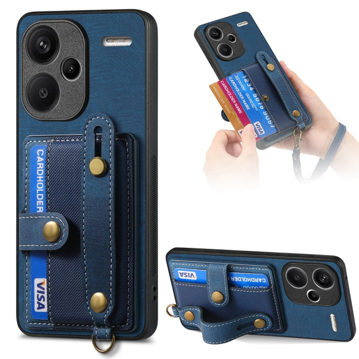 Caja retro del teléfono de la parte posterior del cuero de la cartera de la pulsera cruzada, For Xiaomi Redmi Note 13 Pro 4G, For Xiaomi 14 Pro, For Xiaomi 14, For Xiaomi Redmi Note 13, For Xiaomi Redmi Note 13 Pro+, For Xiaomi Redmi Note 13 Pro 5G    ...