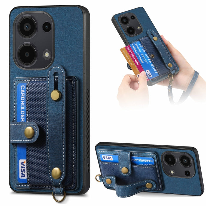 Caja retro del teléfono de la parte posterior del cuero de la cartera de la pulsera cruzada, For Xiaomi Redmi Note 13 Pro 4G, For Xiaomi 14 Pro, For Xiaomi 14, For Xiaomi Redmi Note 13, For Xiaomi Redmi Note 13 Pro+, For Xiaomi Redmi Note 13 Pro 5G    ...