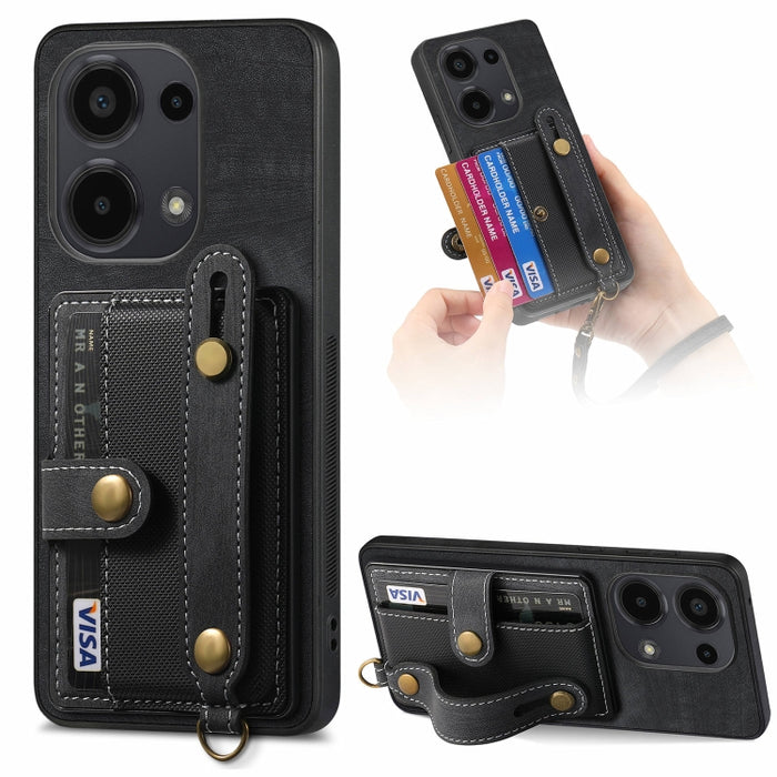 Caja retro del teléfono de la parte posterior del cuero de la cartera de la pulsera cruzada, For Xiaomi Redmi Note 13 Pro 4G, For Xiaomi 14 Pro, For Xiaomi 14, For Xiaomi Redmi Note 13, For Xiaomi Redmi Note 13 Pro+, For Xiaomi Redmi Note 13 Pro 5G    ...