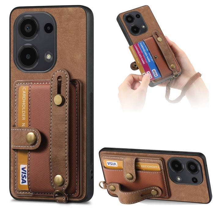 Caja retro del teléfono de la parte posterior del cuero de la cartera de la pulsera cruzada, For Xiaomi Redmi Note 13 Pro 4G, For Xiaomi 14 Pro, For Xiaomi 14, For Xiaomi Redmi Note 13, For Xiaomi Redmi Note 13 Pro+, For Xiaomi Redmi Note 13 Pro 5G    ...