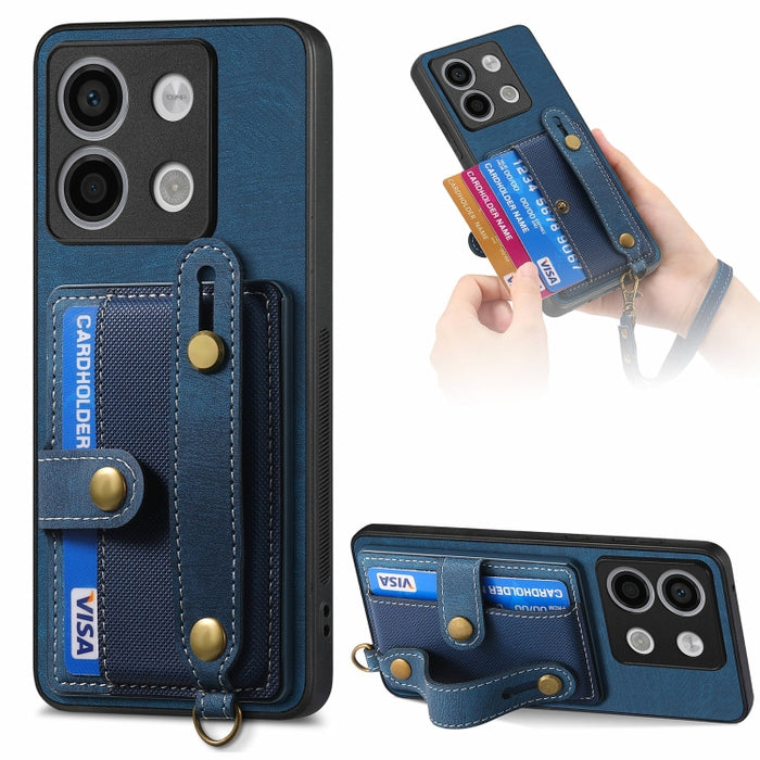 Caja retro del teléfono de la parte posterior del cuero de la cartera de la pulsera cruzada, For Xiaomi Redmi Note 13 Pro 4G, For Xiaomi 14 Pro, For Xiaomi 14, For Xiaomi Redmi Note 13, For Xiaomi Redmi Note 13 Pro+, For Xiaomi Redmi Note 13 Pro 5G    ...