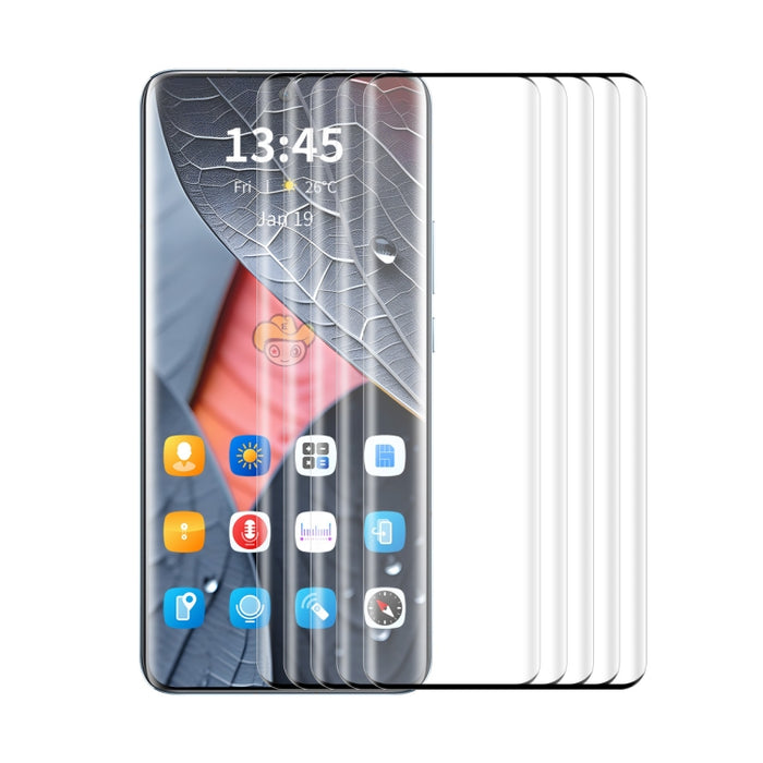 Película de vidrio templado con pegamento lateral completo para doblar con calor ENKAY Hat-Prince de 5 piezas, For Redmi Note 15 Pro+ 5G Global 163.3mm, For Redmi Note 15 5G Global 164mm, For Xiaomi 14 Pro, For Redmi Note 13 Pro+
