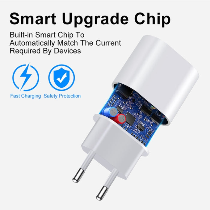 Cargador de puerto PD35W USB-C / Type-C para iPhone / iPad Series, enchufe de la UE, EU Plug