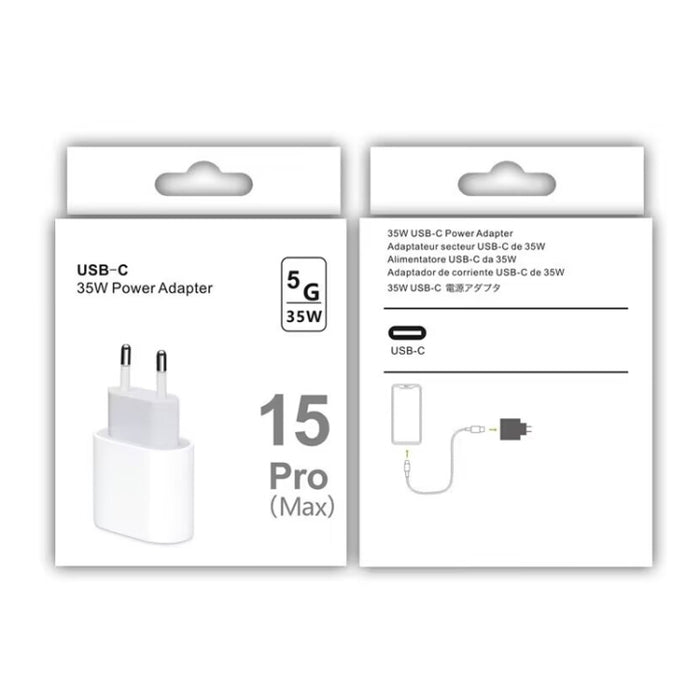 Cargador de puerto PD35W USB-C / Type-C para iPhone / iPad Series, enchufe de la UE, EU Plug