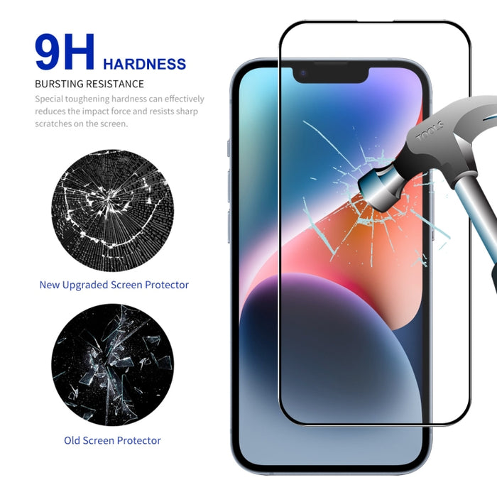 ENKAY Película de vidrio completa de silicio con alto contenido de alúmina de fácil instalación, For iPhone 17 Pro Max, For iPhone 17 Pro, For iPhone 17, For iPhone Air, For iPhone 16 Pro Max, For iPhone 16 Pro, For iPhone 16 Plus, For iPhone 16       ...