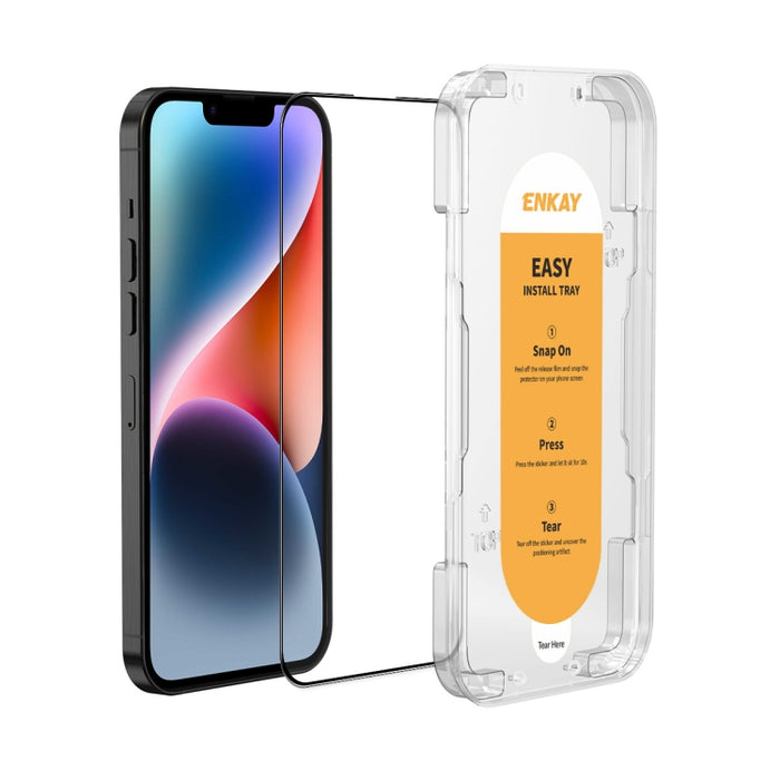 ENKAY Película de vidrio completa de silicio con alto contenido de alúmina de fácil instalación, For iPhone 17 Pro Max, For iPhone 17 Pro, For iPhone 17, For iPhone Air, For iPhone 16 Pro Max, For iPhone 16 Pro, For iPhone 16 Plus, For iPhone 16       ...