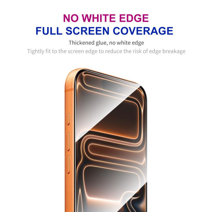 ENKAY Película de vidrio completa de silicio con alto contenido de alúmina de fácil instalación, For iPhone 17 Pro Max, For iPhone 17 Pro, For iPhone 17, For iPhone Air, For iPhone 16 Pro Max, For iPhone 16 Pro, For iPhone 16 Plus, For iPhone 16       ...