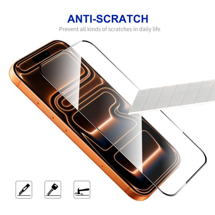 ENKAY Película de vidrio completa de silicio con alto contenido de alúmina de fácil instalación, For iPhone 17 Pro Max, For iPhone 17 Pro, For iPhone 17, For iPhone Air, For iPhone 16 Pro Max, For iPhone 16 Pro, For iPhone 16 Plus, For iPhone 16       ...