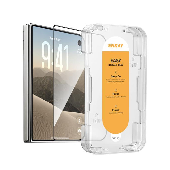 ENKAY Película de vidrio completa de silicio con alto contenido de alúmina de fácil instalación, For iPhone 17 Pro Max, For iPhone 17 Pro, For iPhone 17, For iPhone Air, For iPhone 16 Pro Max, For iPhone 16 Pro, For iPhone 16 Plus, For iPhone 16       ...