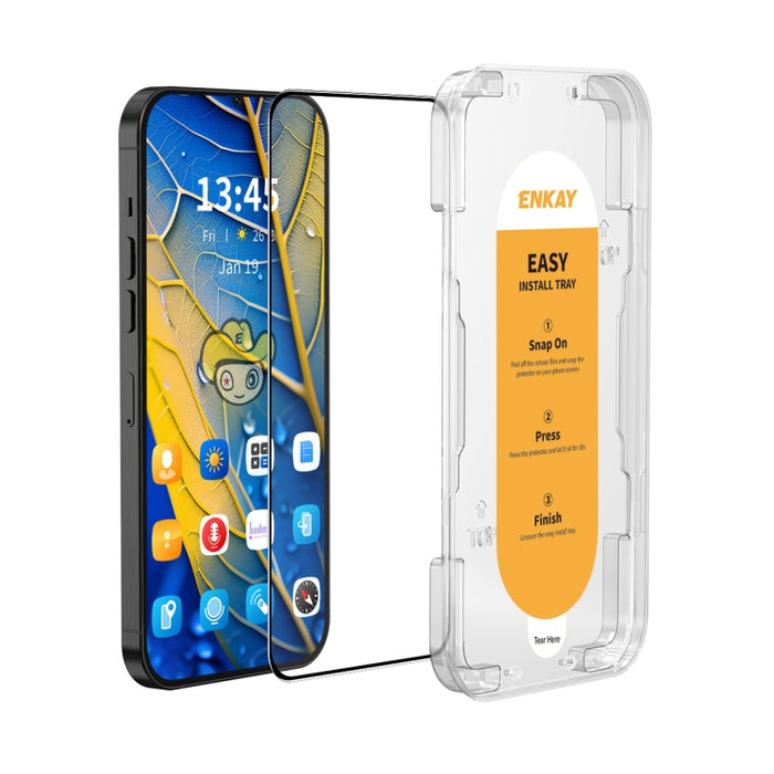 ENKAY Película de vidrio completa de silicio con alto contenido de alúmina de fácil instalación, For Redmi 15a 5G, For Redmi Note 15 Pro 5G Global 163.6mm, For Xiaomi 15T Pro, For Xiaomi 15T, For Redmi 13X, For Redmi A5 4G 171.7mm, For Redmi Note 14S 4...