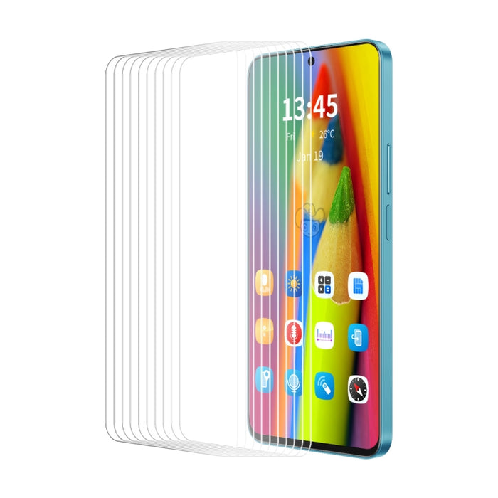 10 piezas ENKAY 9H Big Arc Edge película de vidrio templado de alto aluminio y silicio, For Redmi Note 15 Pro 5G Global 163.6mm, For Redmi 15 5G Global / 4G SEA 169.5mm, For Redmi 15 4G / 5G EU 171mm, For Redmi 15C Global 171.5mm / Poco C85            ...