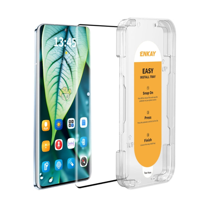 ENKAY Fácil instalación Película de vidrio templado con pegamento lateral de cobertura total y doblado en caliente, For Redmi Note 15 Pro+ 5G Global 163.3mm, For Redmi Note 15 5G Global 164mm, For Redmi Note 13 Pro+, For Xiaomi Civi 3, For Xiaomi Civi ...