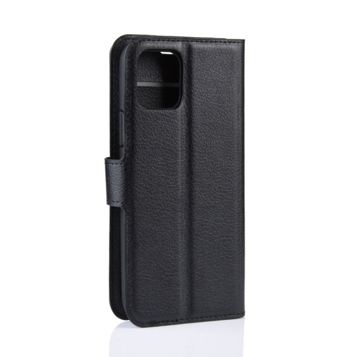 Estuche de cuero con tapa horizontal con textura Litchi para iPhone XIR 2019, con billetera y soporte y ranuras para tarjetas, For iPhone 11, For XIR 2019