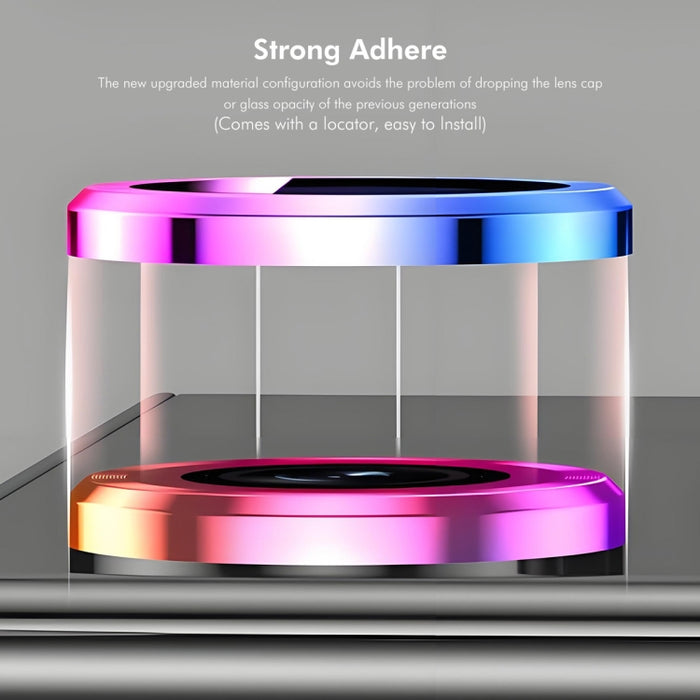 Película de vidrio templado de aleación de aluminio para lente trasera ENKAY 9H, For iPhone 16 Pro / 16 Pro Max