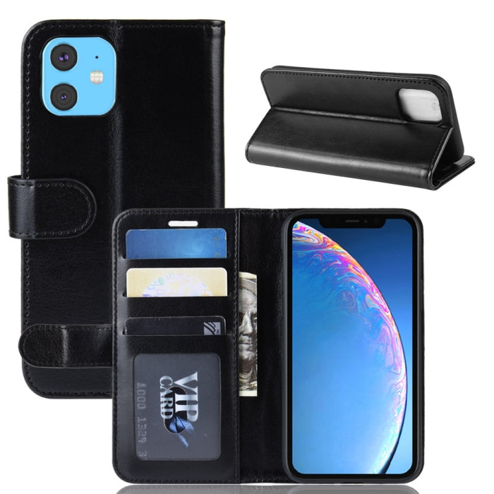 Estuche protector de cuero con tapa vertical Crazy Horse para iPhone XIR 2019, For iPhone 11