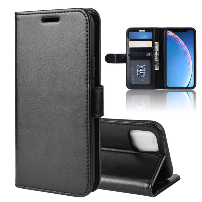Estuche protector de cuero con tapa vertical Crazy Horse para iPhone XIR 2019, For iPhone 11