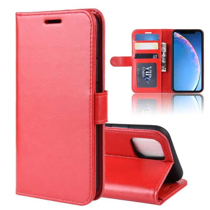 Estuche protector de cuero con tapa vertical Crazy Horse para iPhone XIR 2019, For iPhone 11