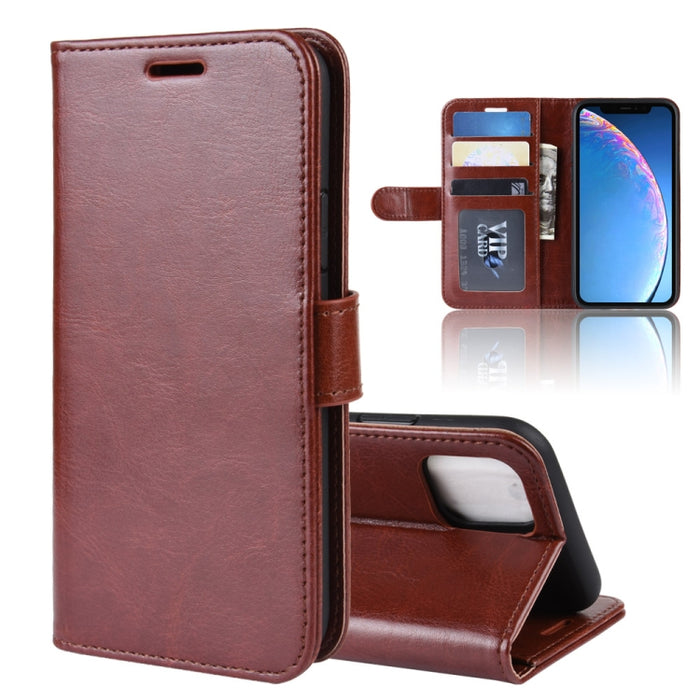 Estuche protector de cuero con tapa vertical Crazy Horse para iPhone XIR 2019, For iPhone 11