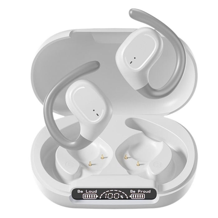 Auriculares inalámbricos S200 Auriculares Bluetooth 5.3 Auriculares deportivos con micrófono Gancho para la oreja Auriculares intrauditivos impermeables Auriculares con pantalla LED