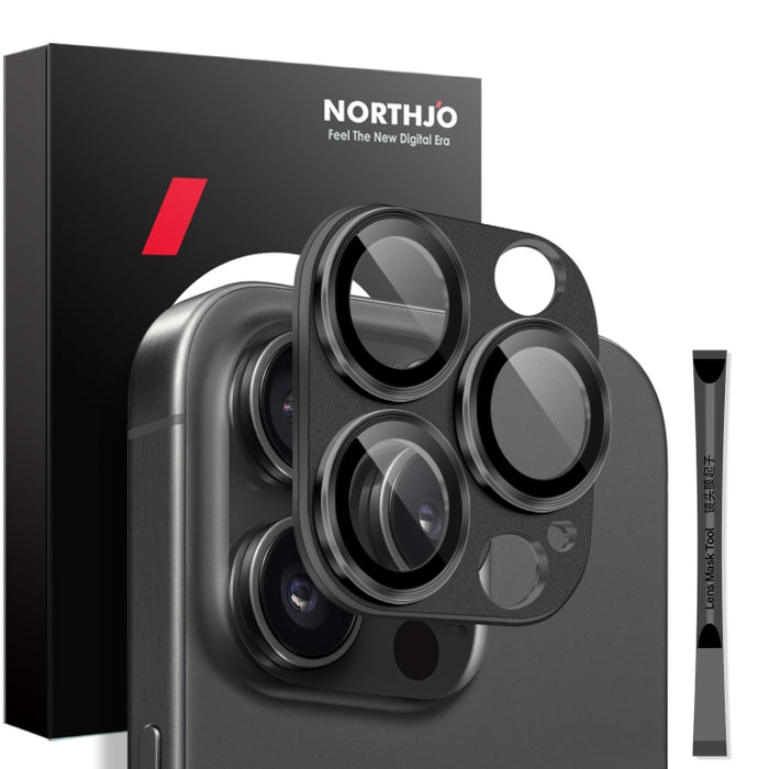 NORTHJO - Protector de lente de cámara mate, película de vidrio templado para lente trasera, For iPhone 16 Pro / 16 Pro Max