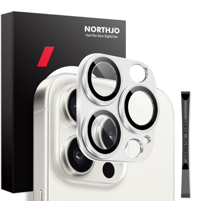 NORTHJO - Protector de lente de cámara mate, película de vidrio templado para lente trasera, For iPhone 16 Pro / 16 Pro Max