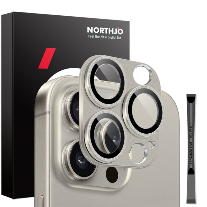 NORTHJO - Protector de lente de cámara mate, película de vidrio templado para lente trasera, For iPhone 16 Pro / 16 Pro Max