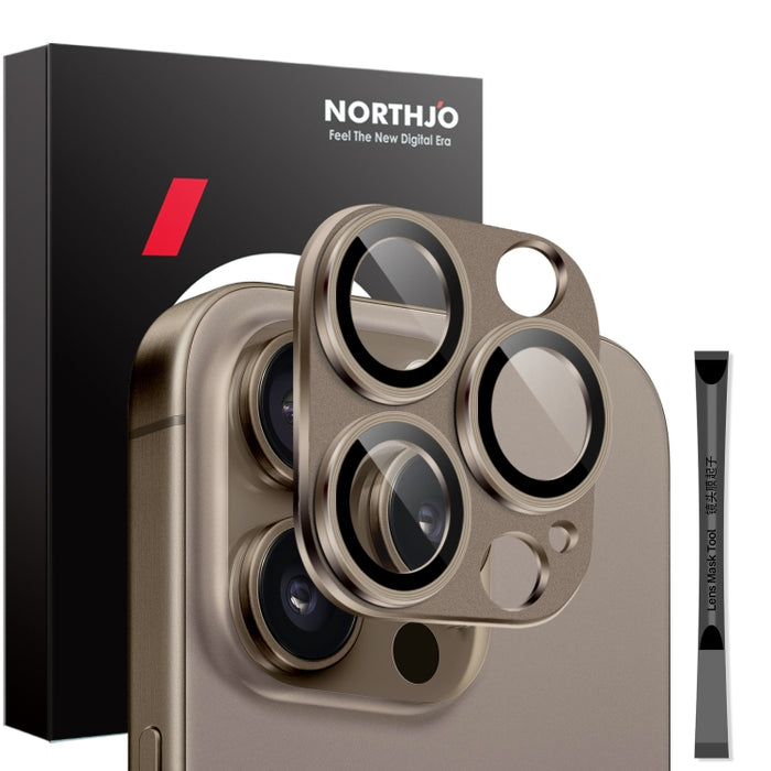 NORTHJO - Protector de lente de cámara mate, película de vidrio templado para lente trasera, For iPhone 16 Pro / 16 Pro Max