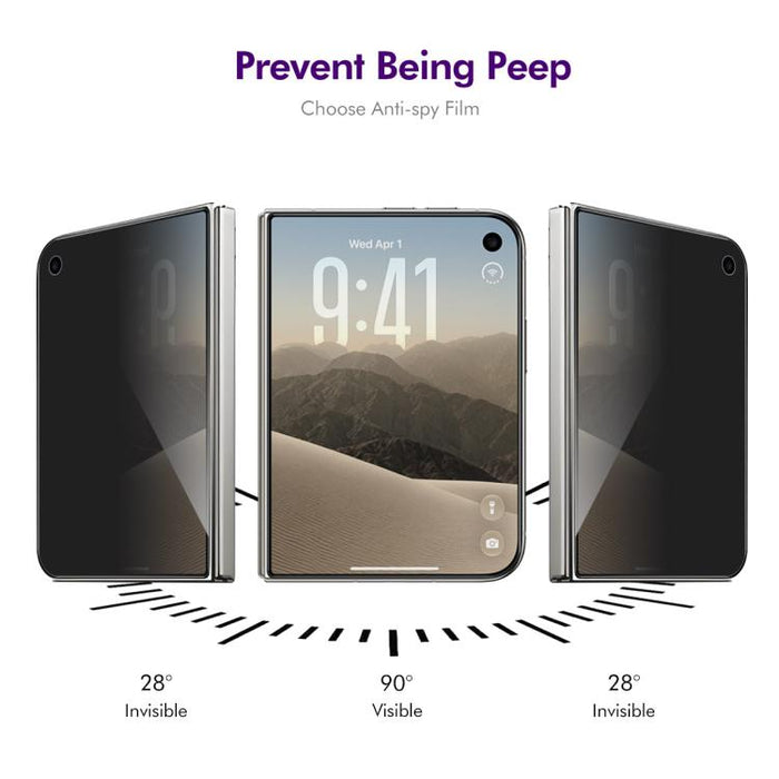 Película de vidrio templado ENKAY Hat-Prince de 28 grados para privacidad y antiespionaje, 5 unidades, For iPhone 17 Pro Max, For iPhone 17 Pro, For iPhone 17, For iPhone Air, For iPhone 16 Pro Max, For iPhone 16 Pro, For iPhone 16 Plus, For iPhone 16 ...