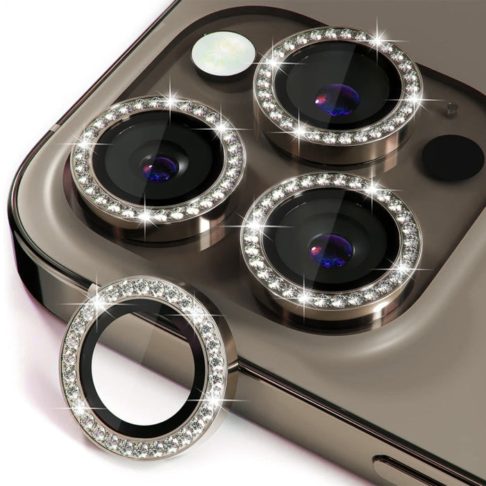ENKAY AR - Anillo de diamante individual antirreflejo para lente de cámara, película completa de vidrio, For iPhone 16 Pro / 16 Pro Max